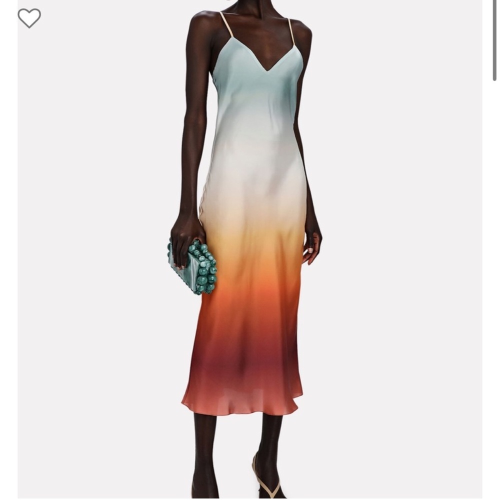 NWT $568 FE NOEL
Bella Ombré Satin Midi Slip Dress